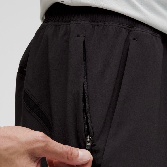 Lululemon Shorts Mens Medium Black Pace Breaker Linerless Performance Run Gym - Picture 5 of 13